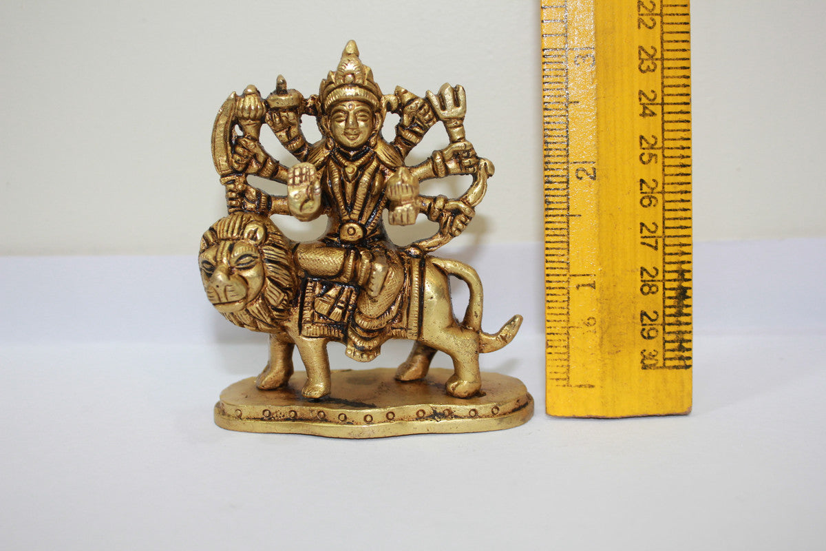 Brass Durga Ji God Idol Statue 360g - PUSHMYCART