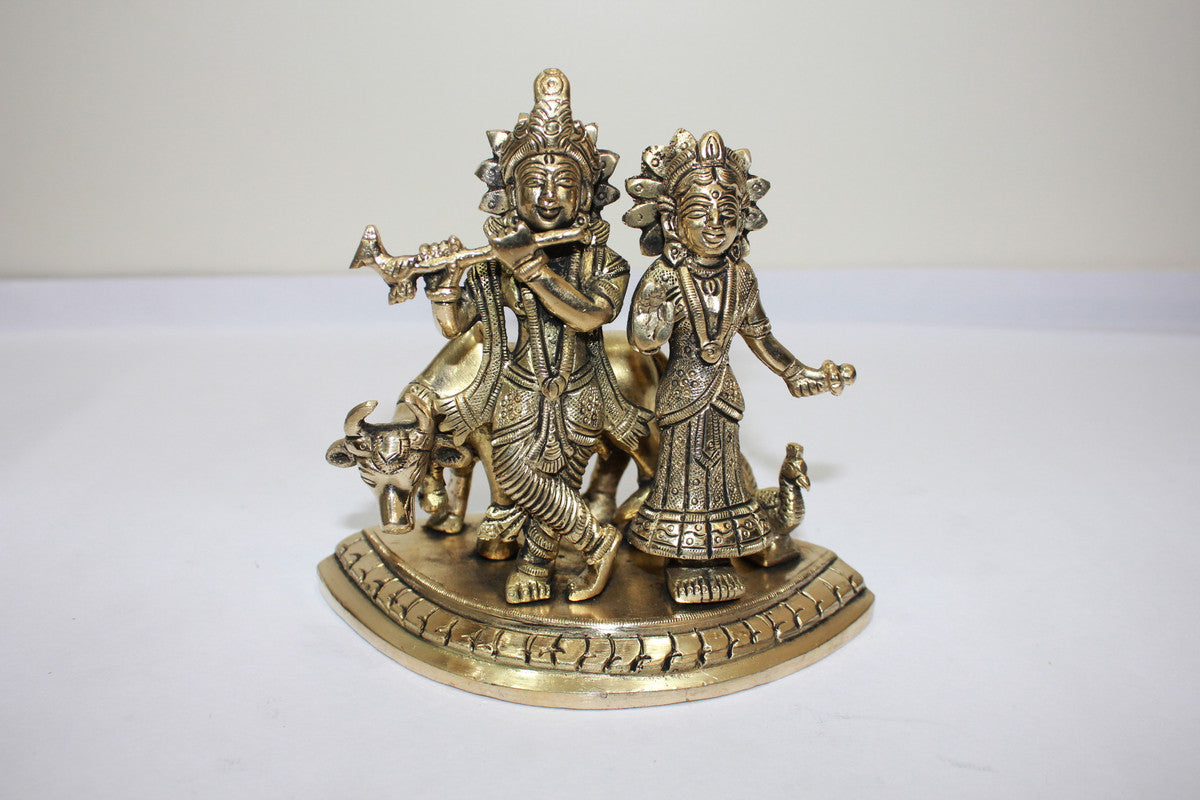 Brass Radha Krishan Statue 1492g
