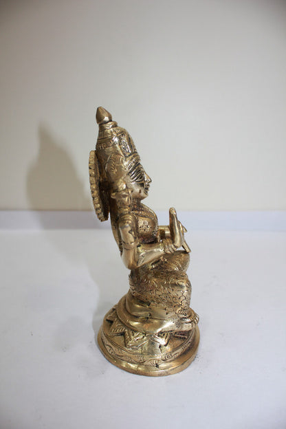 Brass Laxmi Ji Statue 818g - PUSHMYCART