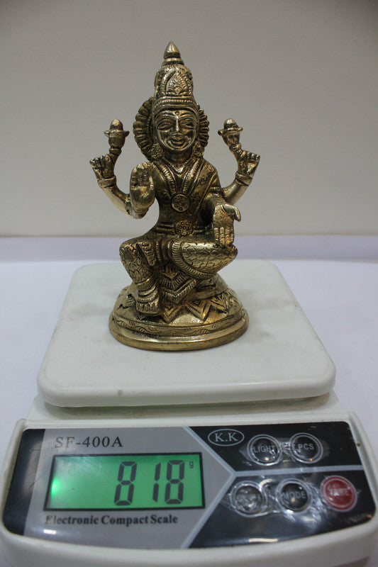 Brass Laxmi Ji Statue 818g - PUSHMYCART