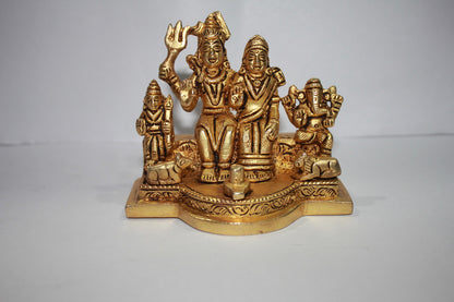 Brass Shiv Parivar Idol Statue 807g