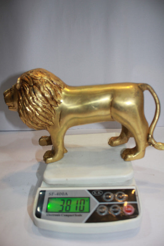 Brass Showpiece Lion Statue 3810g - PUSHMYCART