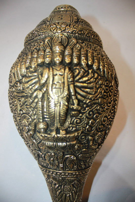 Brass Shankh, Conch 2027g - PUSHMYCART
