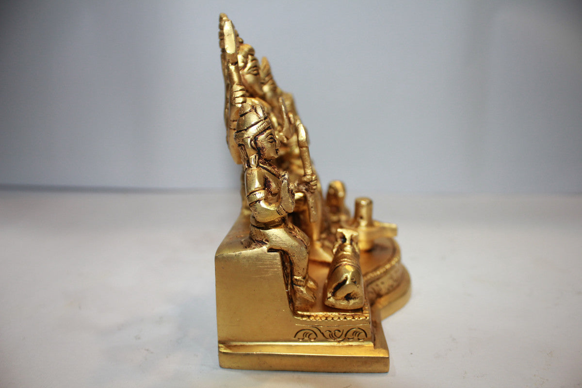 Brass Shiv Parivar Idol Statue 2134g - PUSHMYCART