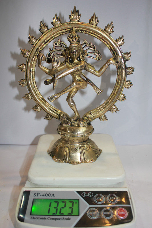 Brass Nataraja God Idol Statue 1323g - PUSHMYCART