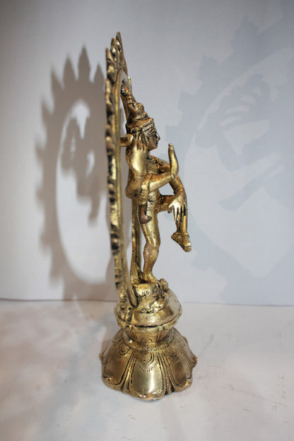 Brass Nataraja God Idol Statue 1323g - PUSHMYCART