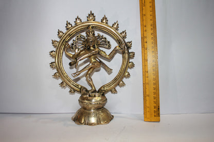 Brass Nataraja God Idol Statue 1323g - PUSHMYCART