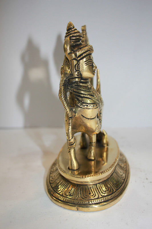 Brass Kamdhenu Cow Statue 1486g - PUSHMYCART