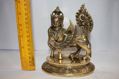 Brass Kamdhenu Cow Statue 1486g - PUSHMYCART