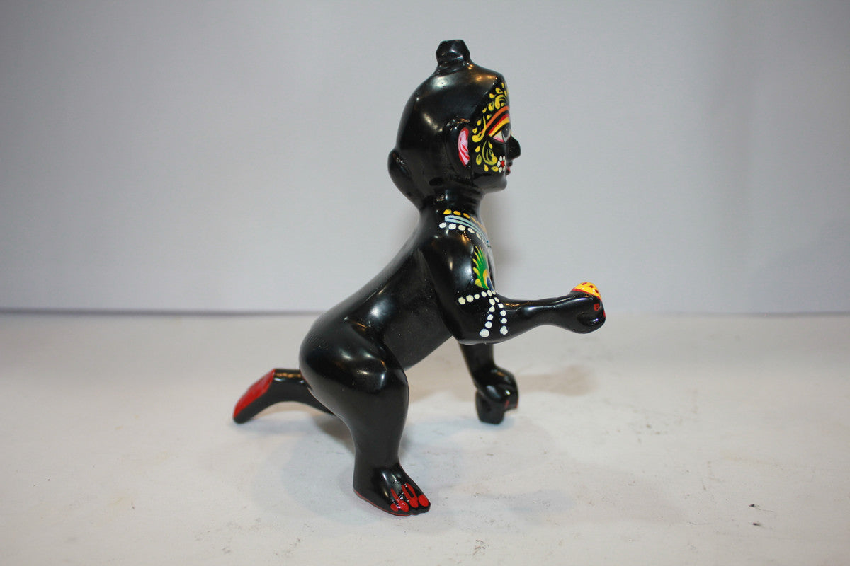 Brass Black Laddu Gopal Statue Murti Idol 898g - PUSHMYCART