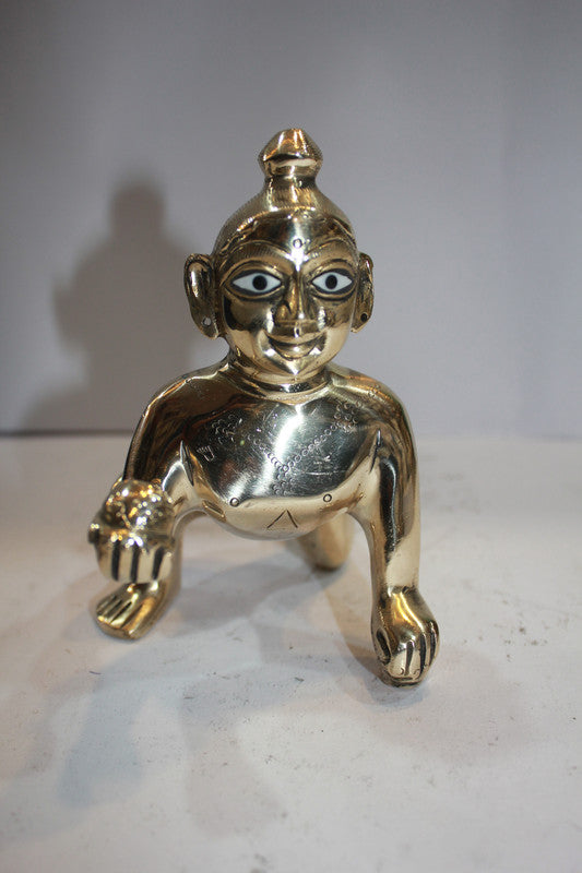 Brass Laddu Gopal Statue Murti Idol 905g - PUSHMYCART
