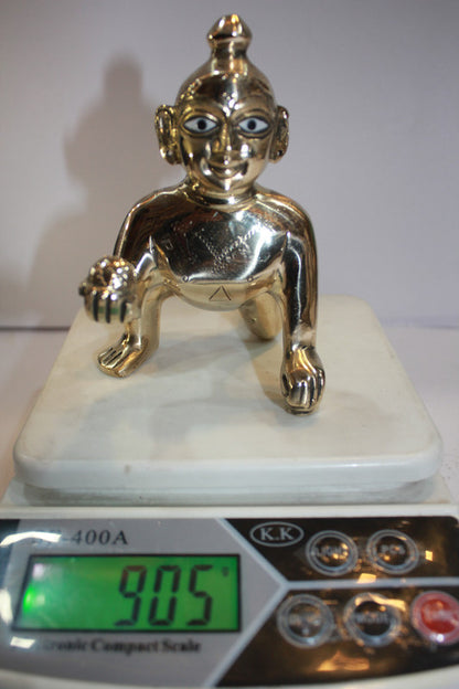 Brass Laddu Gopal Statue Murti Idol 905g - PUSHMYCART