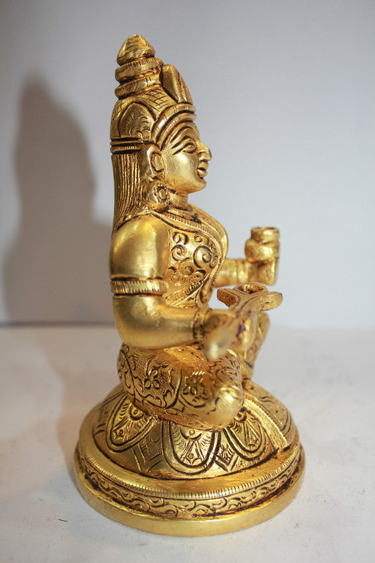 Brass Annapurna Devi Murti Statue 1357g - PUSHMYCART