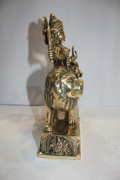 Brass Durga Ji God Idol Statue 4713g - PUSHMYCART