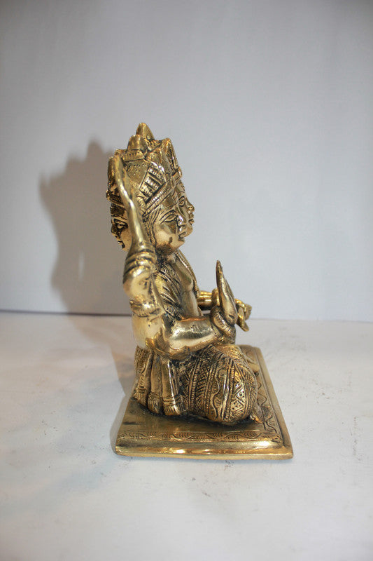 Brass Kartikeya Statue Idol 2600g - PUSHMYCART