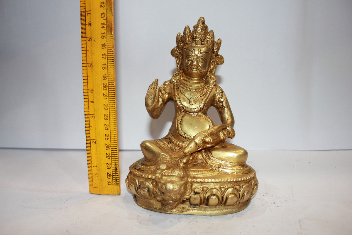 Brass Kuber Ji Statue 1861g - PUSHMYCART