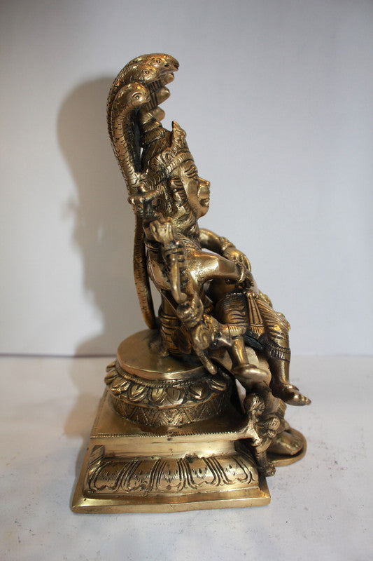 Brass Narsingh Bhagwan God Idol Statue 3598g - PUSHMYCART
