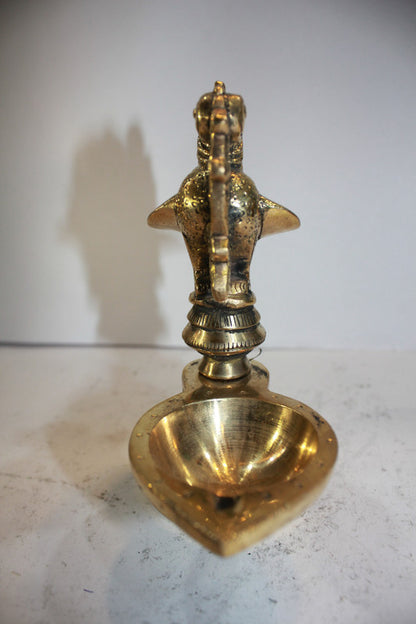 Brass Murga Lamp, Diya, Deepak 818g - PUSHMYCART