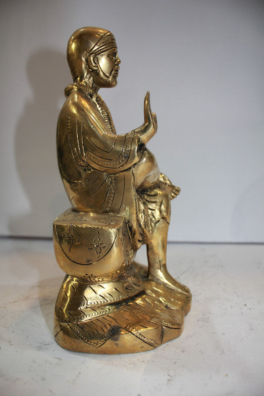 Brass Sai Baba Statue 1884g - PUSHMYCART