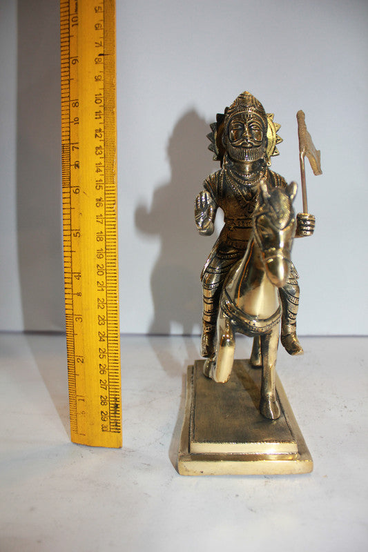 Brass Ramdev Pir Statue 2614g - PUSHMYCART