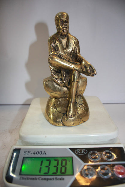 Brass Sai Baba Statue 1338g - PUSHMYCART