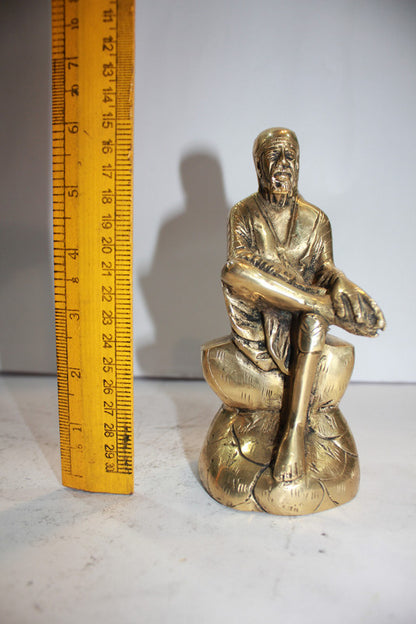 Brass Sai Baba Statue 1338g - PUSHMYCART