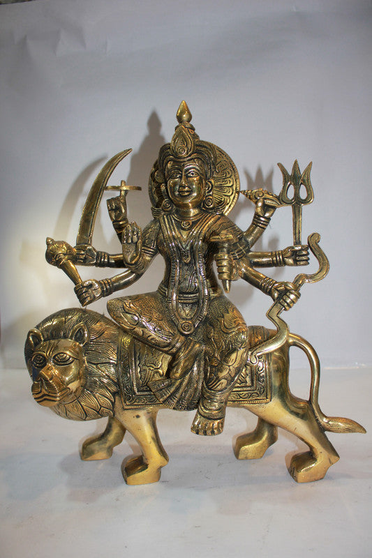 Brass Durga Ji God Idol Statue 8.4kg