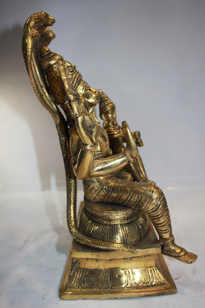 Brass Narsingh Bhagwan God Idol Statue 6.0kg - PUSHMYCART
