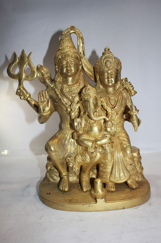 Brass Shiv Parivar Idol Statue 9.7kg