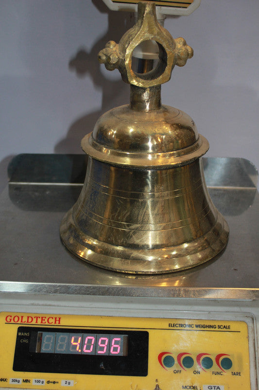 Brass Wall Hanging Bell Ghanta 4.0kg - PUSHMYCART