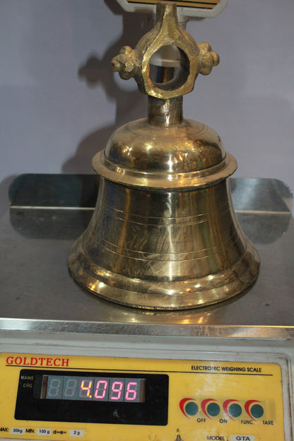Brass Wall Hanging Bell Ghanta 4.0kg - PUSHMYCART