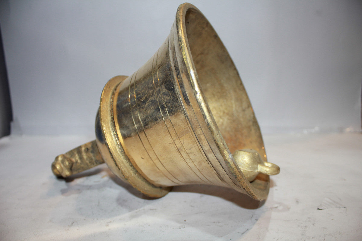 Brass Wall Hanging Bell Ghanta 4.0kg - PUSHMYCART