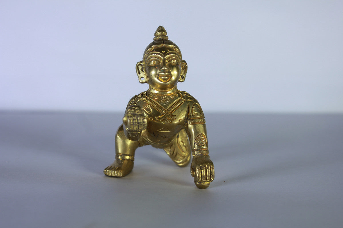 Brass Laddu Gopal Statue Idol 244g