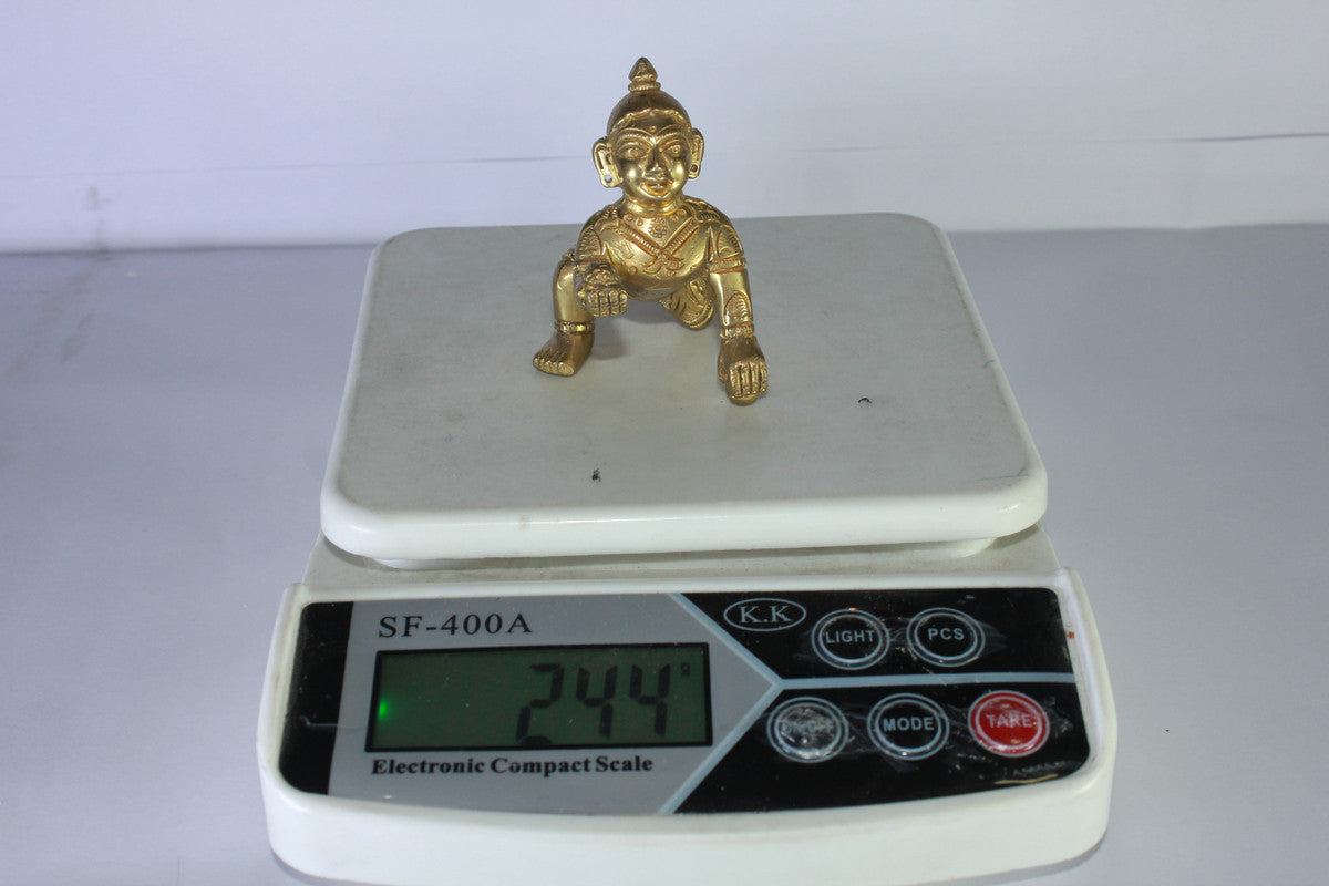 Brass Laddu Gopal Statue Idol 244g