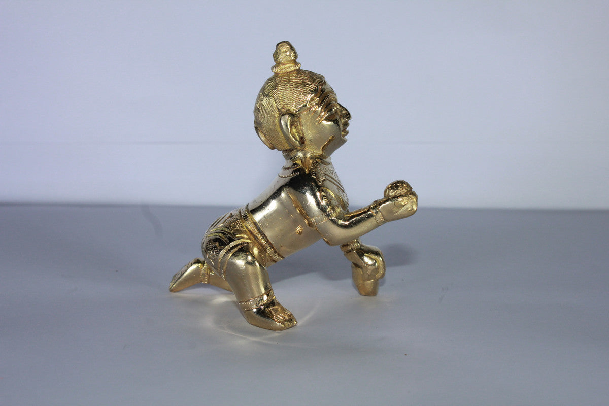 Brass Laddu Gopal Statue Idol 284g