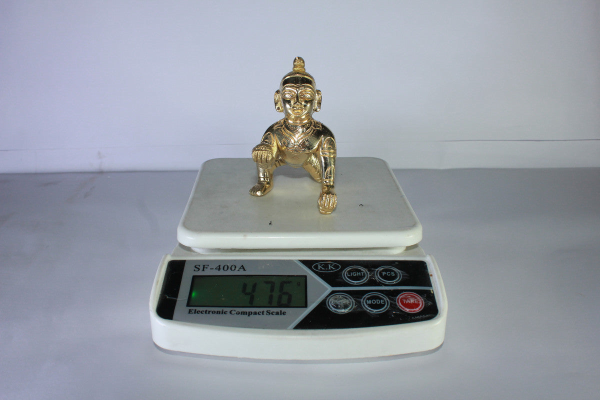 Brass Laddu Gopal Statue Idol 659g