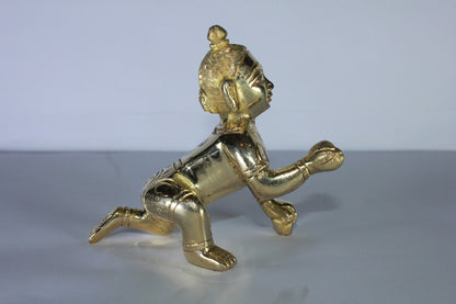 Brass Laddu Gopal Statue Idol 659g