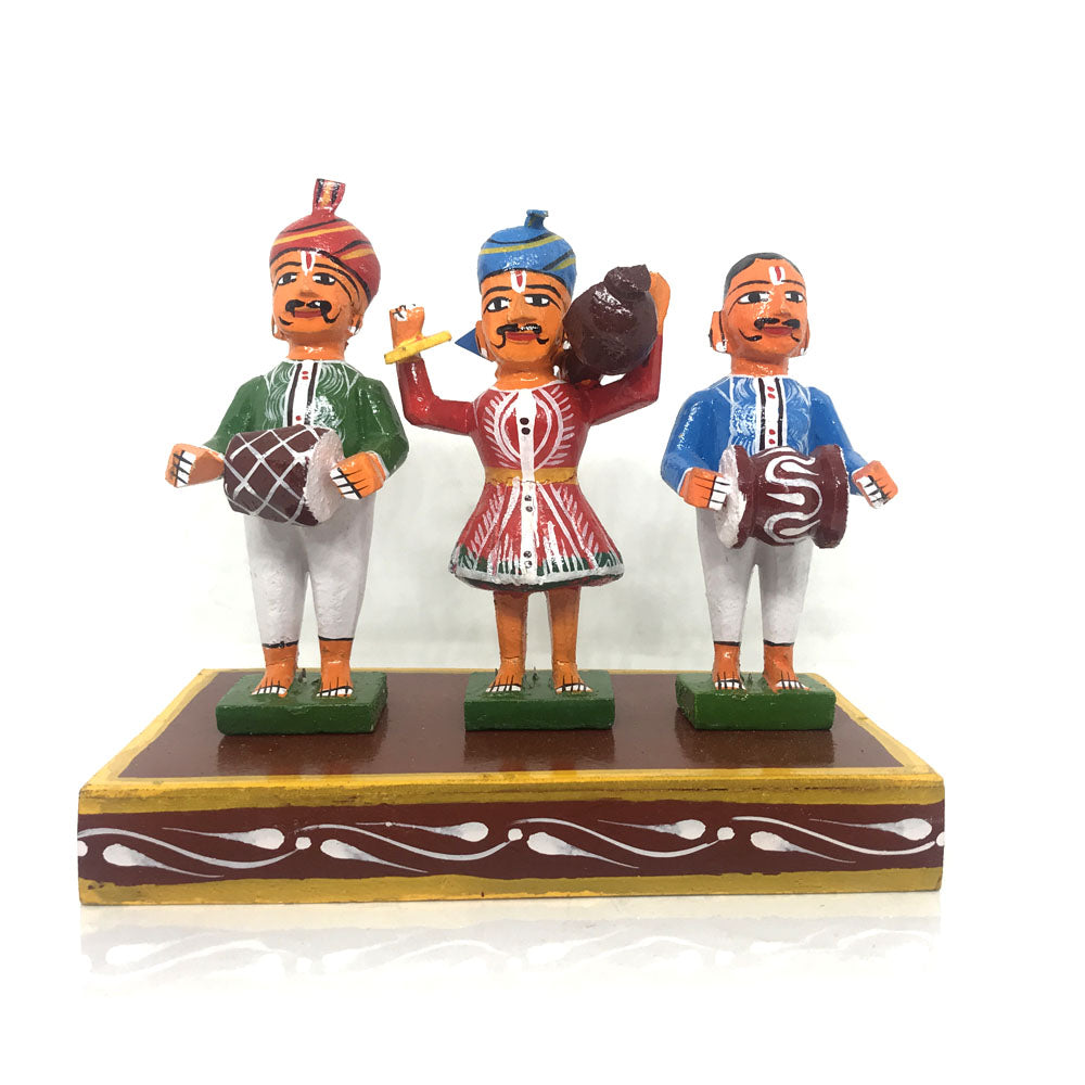 Colorful Burrakatha Wooden toys from Kondapalli