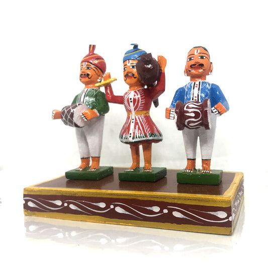 Colorful Burrakatha Wooden toys from Kondapalli - PUSHMYCART