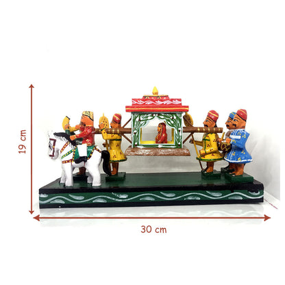 Traditional Bridal Palanquin - Kondapalli Toys - PUSHMYCART