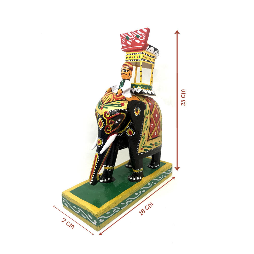 Elephant with Ambari (4 Inch Size)  - Kondapalli Toys - PUSHMYCART