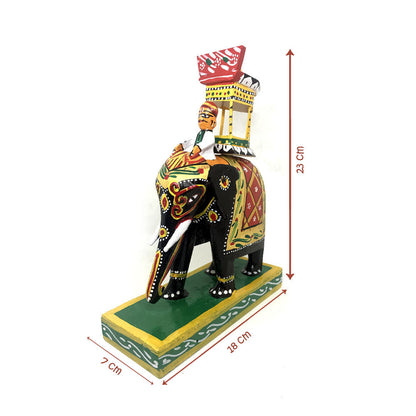 Elephant with Ambari (4 Inch Size)  - Kondapalli Toys - PUSHMYCART