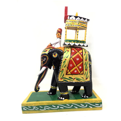 Elephant with Ambari (4 Inch Size)  - Kondapalli Toys - PUSHMYCART