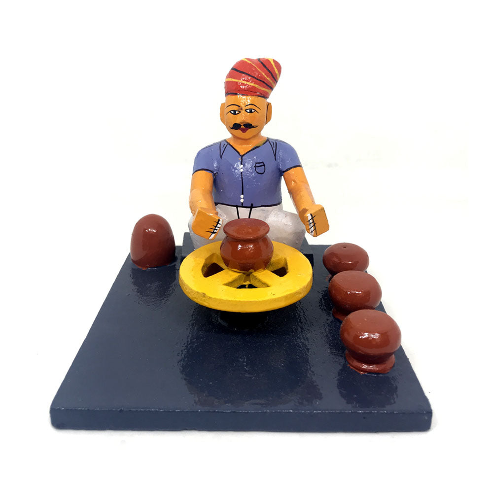 Village craftsman - Set of 6 - Kondapalli Toys - PUSHMYCART