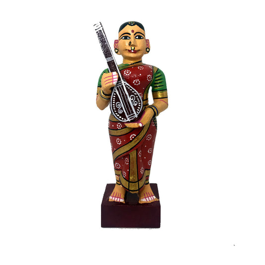 Women with Tambura Musical Instrument Kondapalli Toys