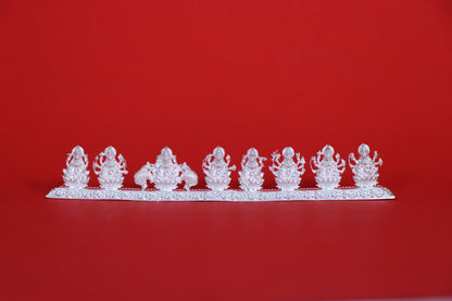 Pure Silver Ashtalakshmi Set 86.4Grams - PUSHMYCART