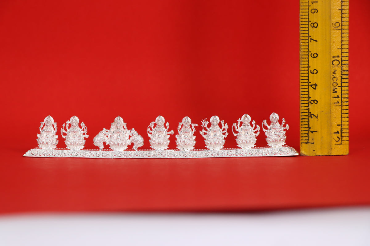 Pure Silver Ashtalakshmi Set 86.4Grams - PUSHMYCART