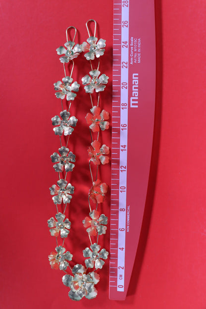 Pure Silver Flower Mala 52.82 g - PUSHMYCART