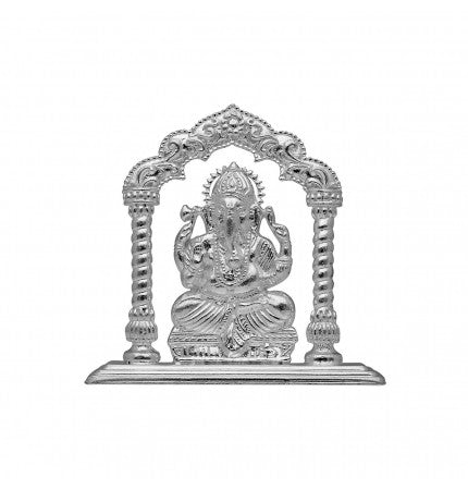 Pure Silver Ganesh Idol 25 grams, 2"H, 1.5"W