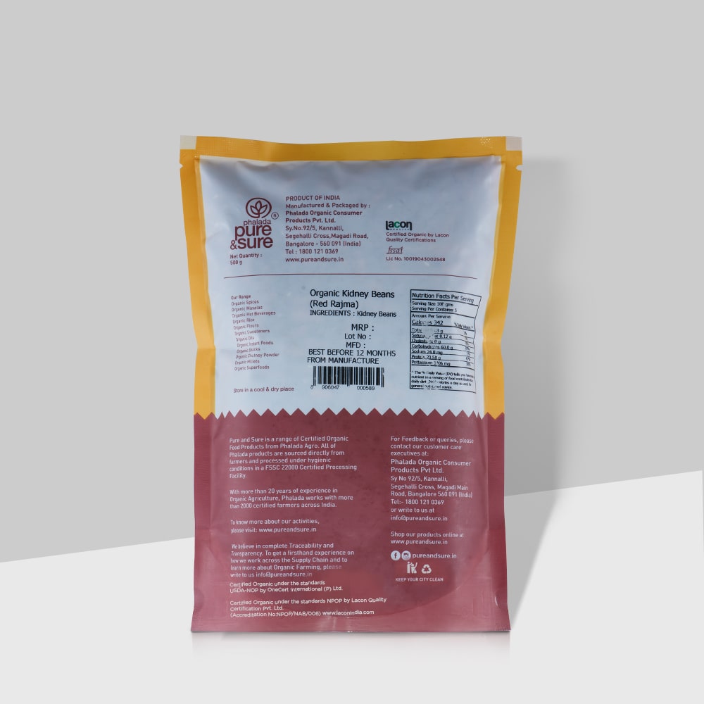 Pure & Sure Rajma / Kidney Beans Traditional Organic Pulses